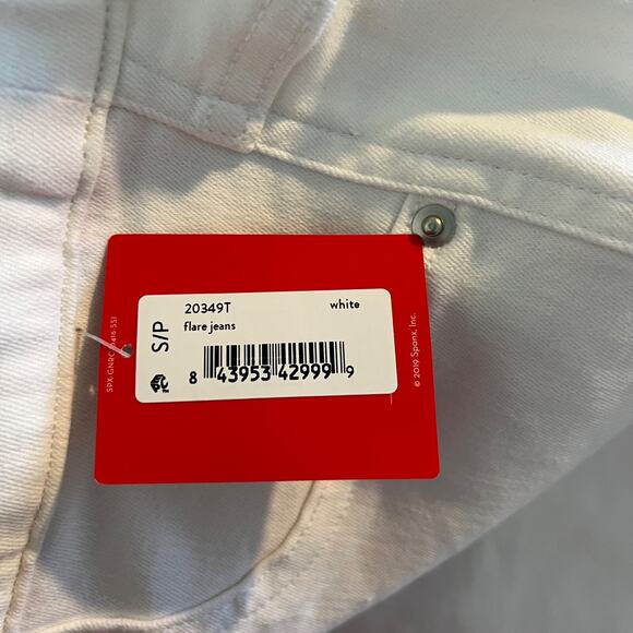 Spanx Everywear White Flare Jean Women's Small Tall NWT High Waisted - Picture 4 of 6